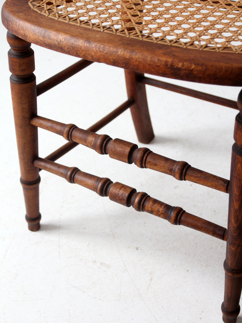 antique cane seat dining chairs pair