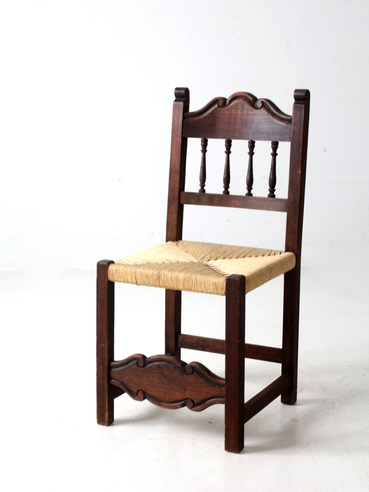 antique rush seat chair