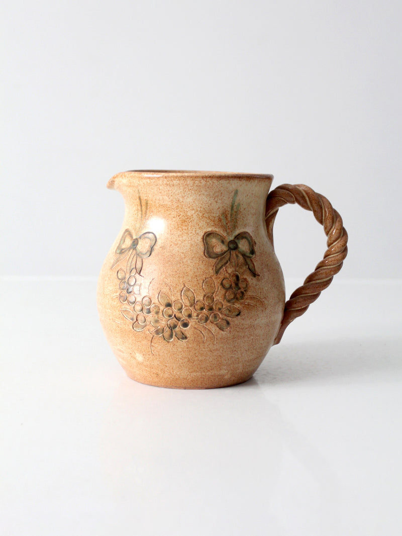 vintage studio pottery pitcher