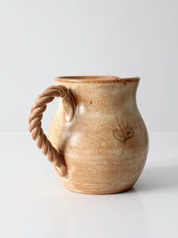 vintage studio pottery pitcher