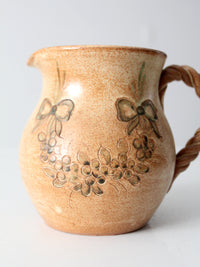 vintage studio pottery pitcher