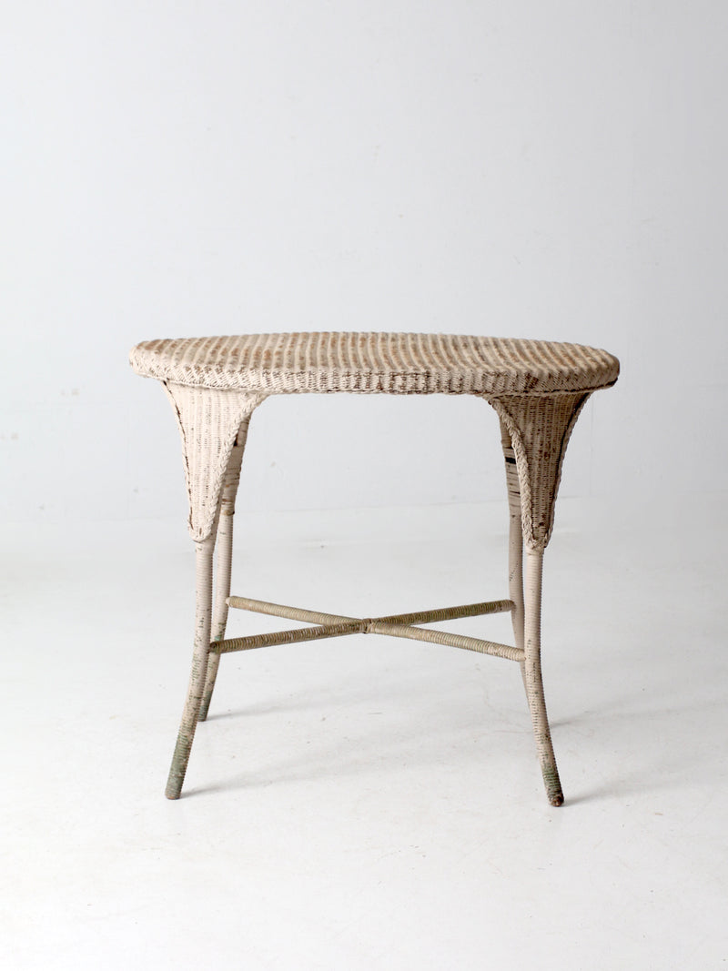 antique wicker table