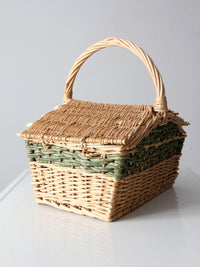 vintage wicker picnic basket