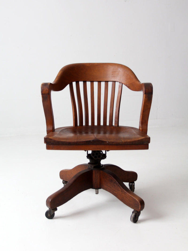 antique swivel seat desk chair