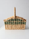 vintage wicker picnic basket