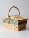 vintage wicker picnic basket