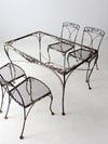 vintage garden patio dining table and chairs set