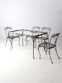 vintage garden patio dining table and chairs set