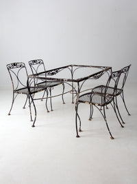 vintage garden patio dining table and chairs set