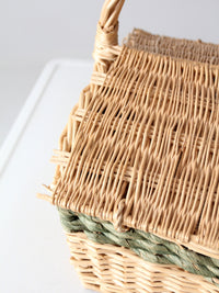 vintage wicker picnic basket