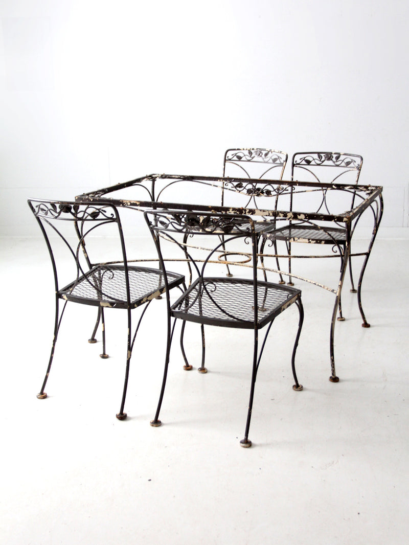 vintage garden patio dining table and chairs set