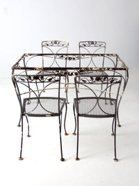 vintage garden patio dining table and chairs set