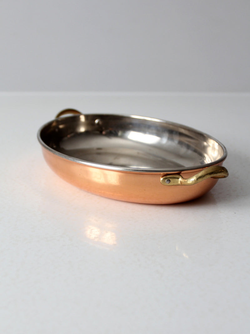 vintage copper gratin pan