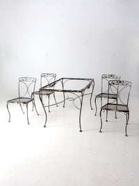 vintage garden patio dining table and chairs set