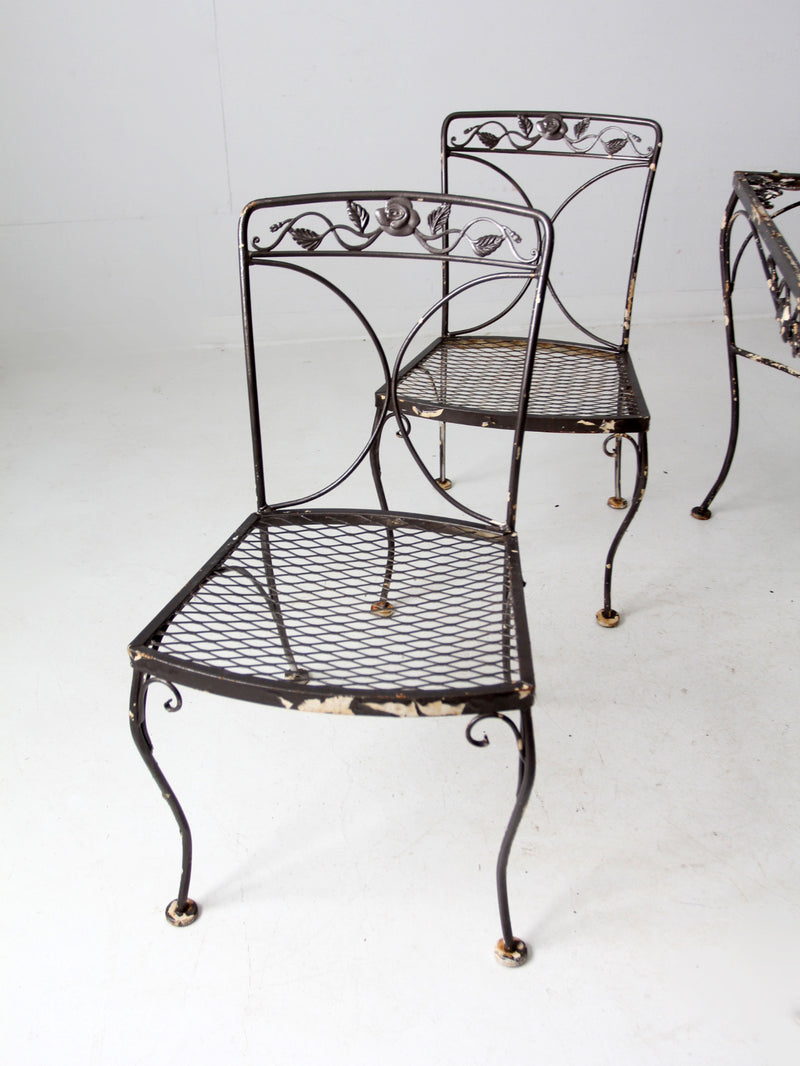 vintage garden patio dining table and chairs set