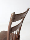 antique primitive plank seat chair