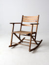 vintage slat wood folding rocker