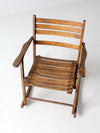 vintage slat wood folding rocker