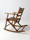 vintage slat wood folding rocker