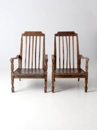 vintage veranda arm chairs pair