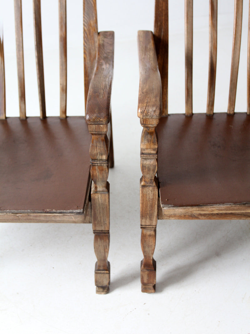 vintage veranda arm chairs pair