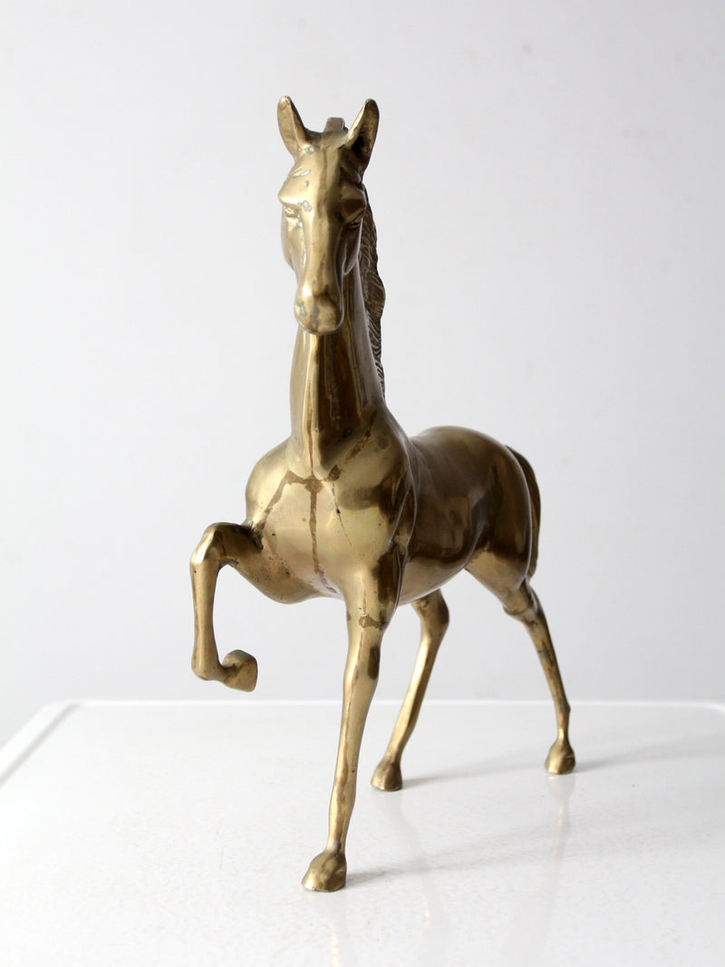 mid century brass horse figure