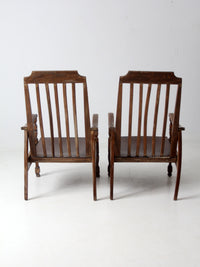 vintage veranda arm chairs pair