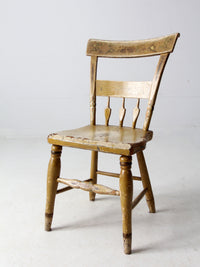 antique hand painted primitive side chair