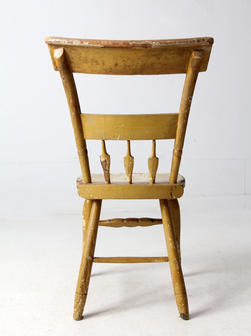 antique hand painted primitive side chair