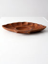 mid century monkey pod wood tray