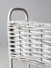 vintage white wicker plant stand