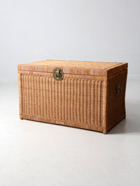 vintage rattan trunk with glass top