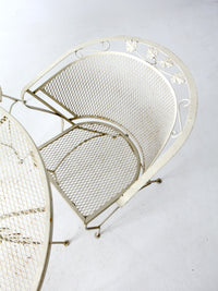 mid-century wrought iron & mesh patio set