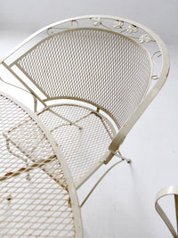 mid-century wrought iron & mesh patio set