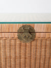 vintage rattan trunk with glass top