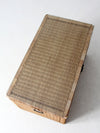 vintage rattan trunk with glass top