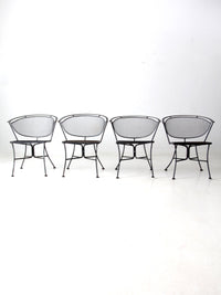 vintage wrought iron patio chairs set of 4