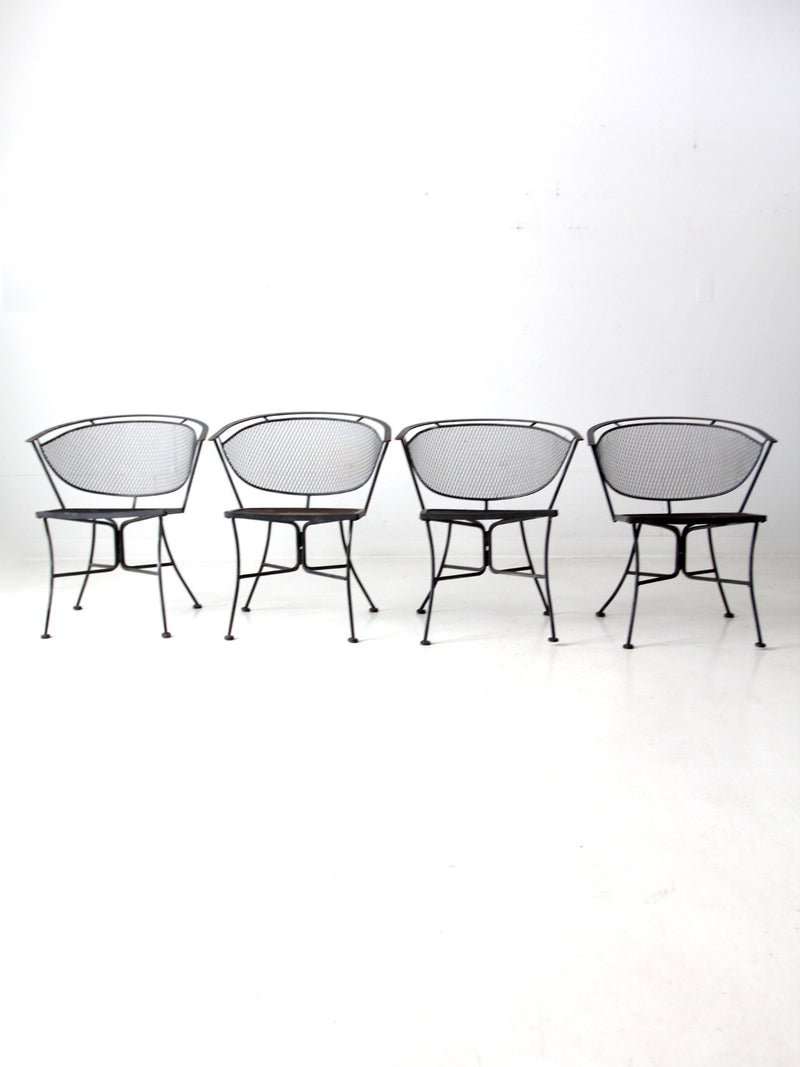 vintage wrought iron patio chairs set of 4