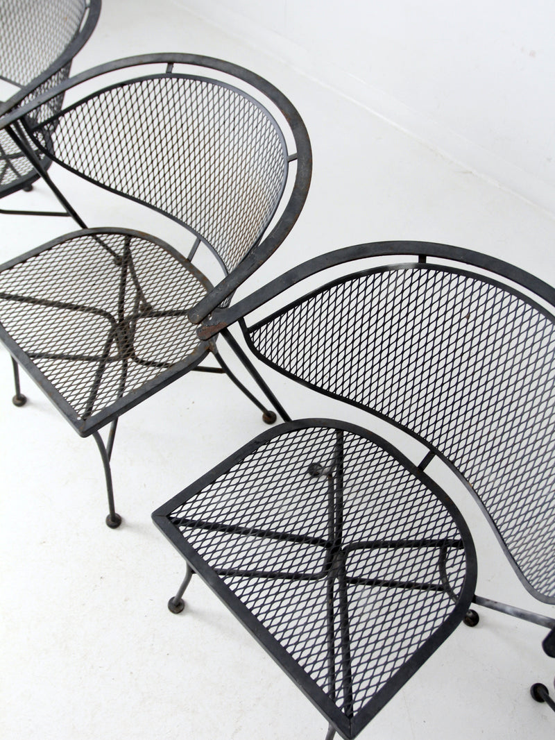 vintage wrought iron patio chairs set of 4