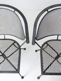 vintage wrought iron patio chairs set of 4