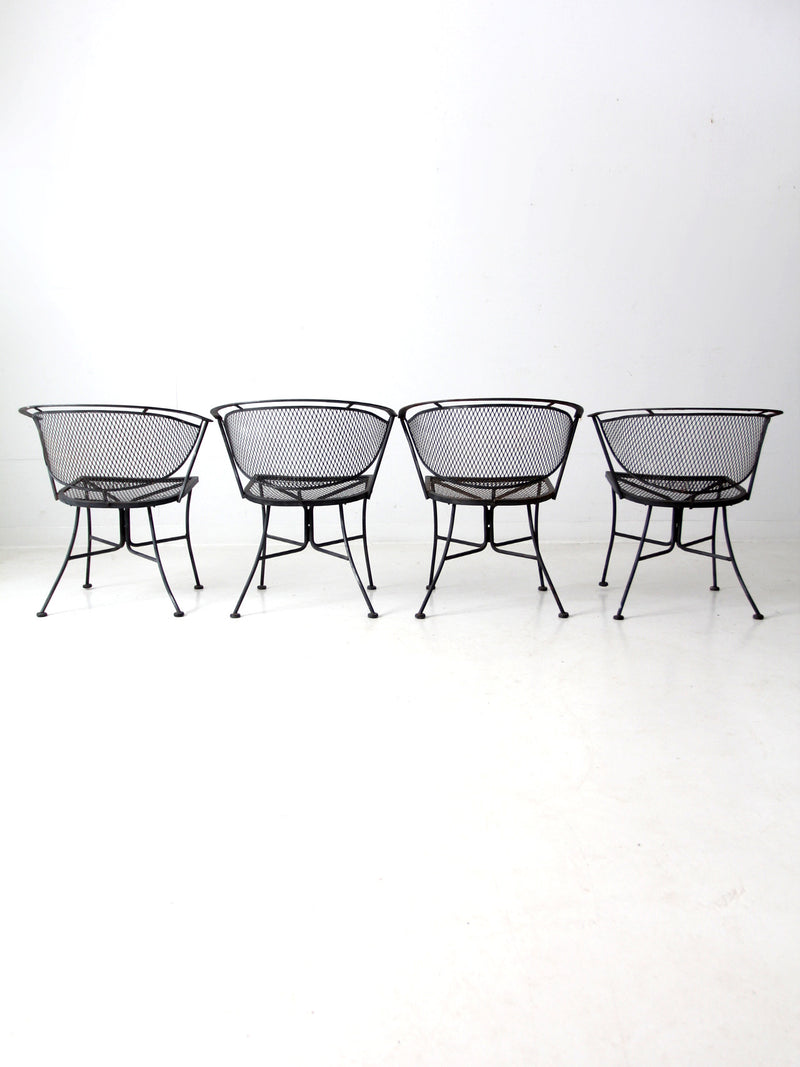 vintage wrought iron patio chairs set of 4