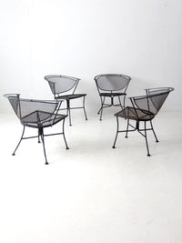 vintage wrought iron patio chairs set of 4