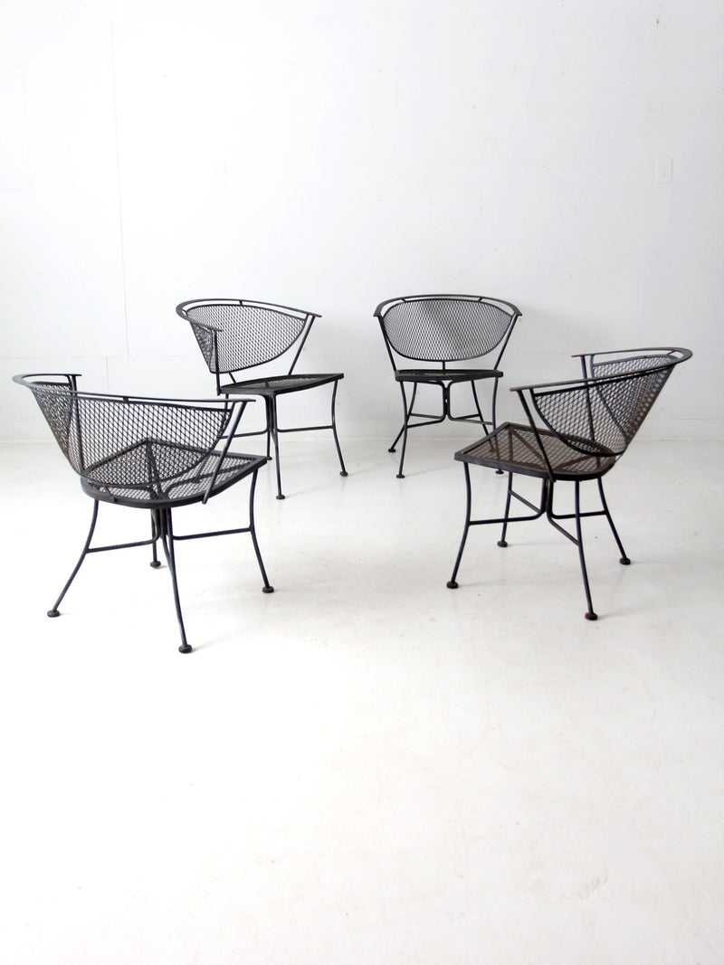 vintage wrought iron patio chairs set of 4