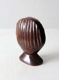 vintage ironwood seashell napkin holder