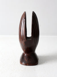 vintage ironwood seashell napkin holder