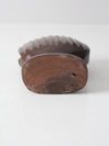 vintage ironwood seashell napkin holder