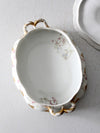 antique Haviland Limoges floral covered bowl