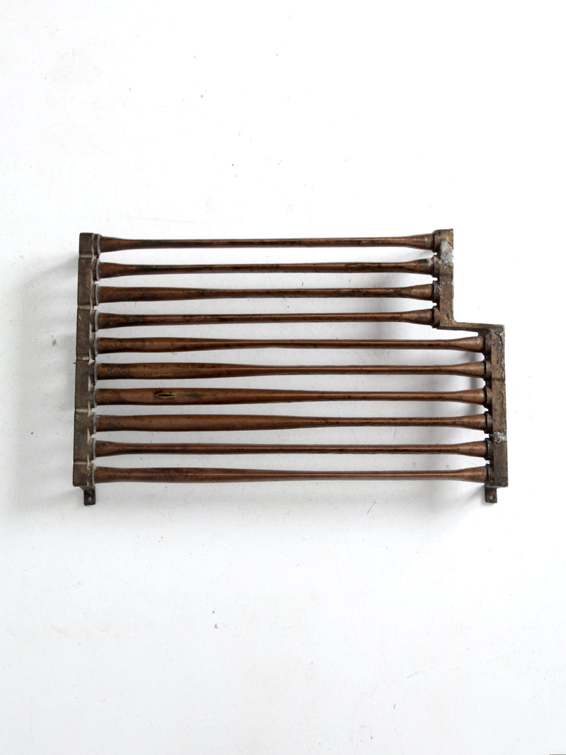 antique copper towel rail