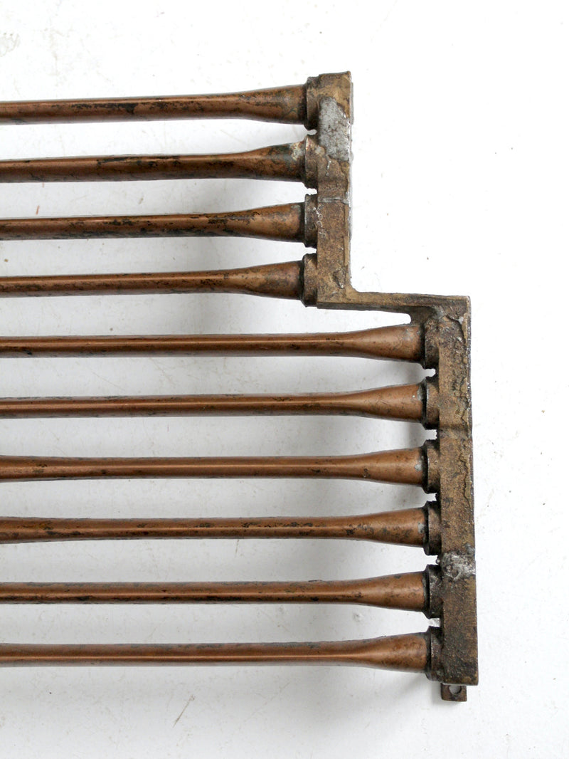 antique copper towel rail