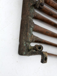 antique copper towel rail